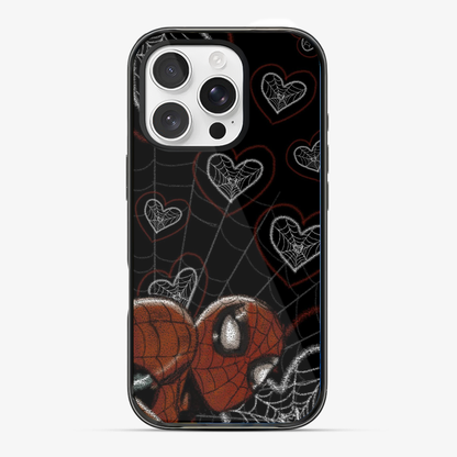 Spiderman Web-Heart Phone Case Anti Yellow Silicone Case