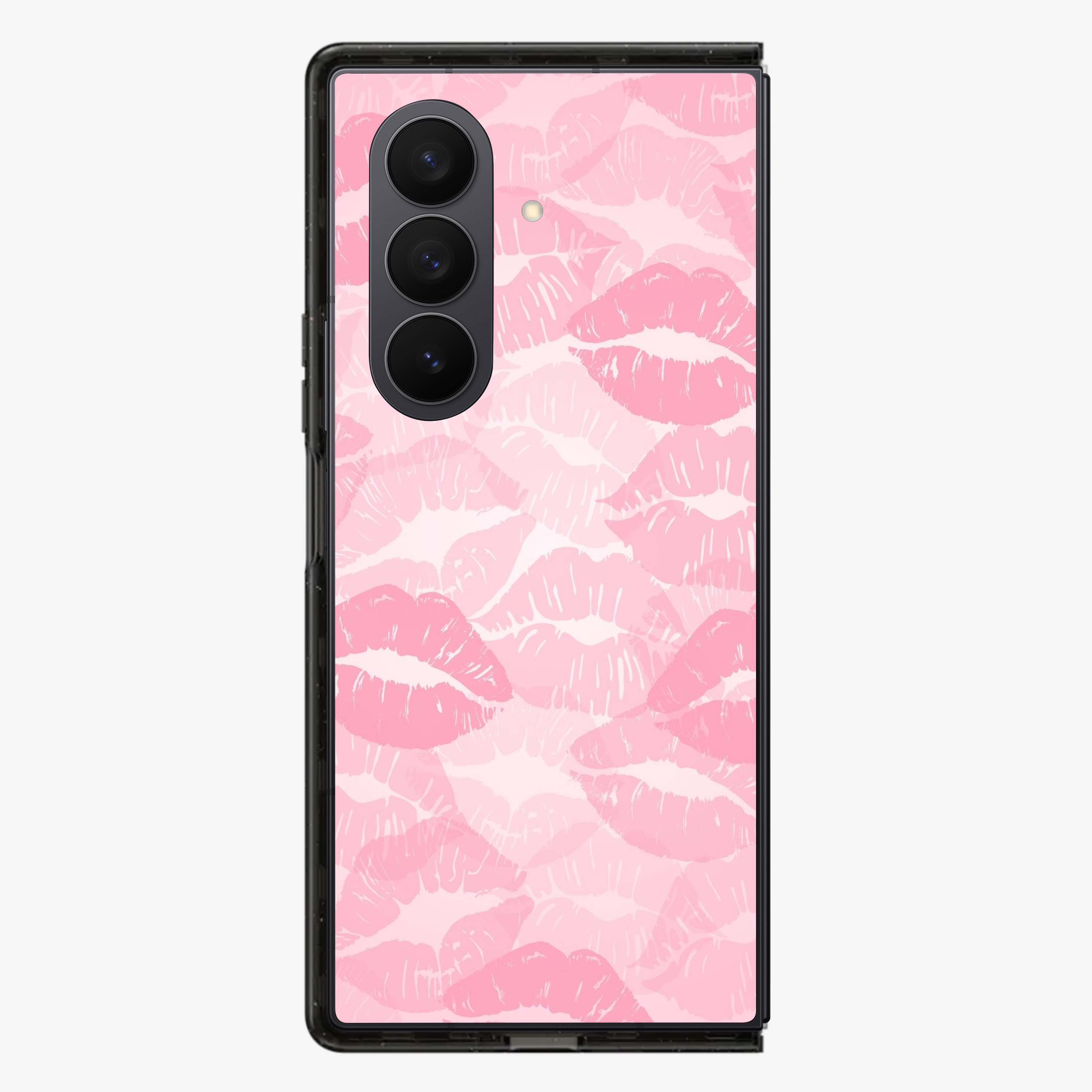 Pink Lips Pattern | Two Samsung Z Fold Phone Case