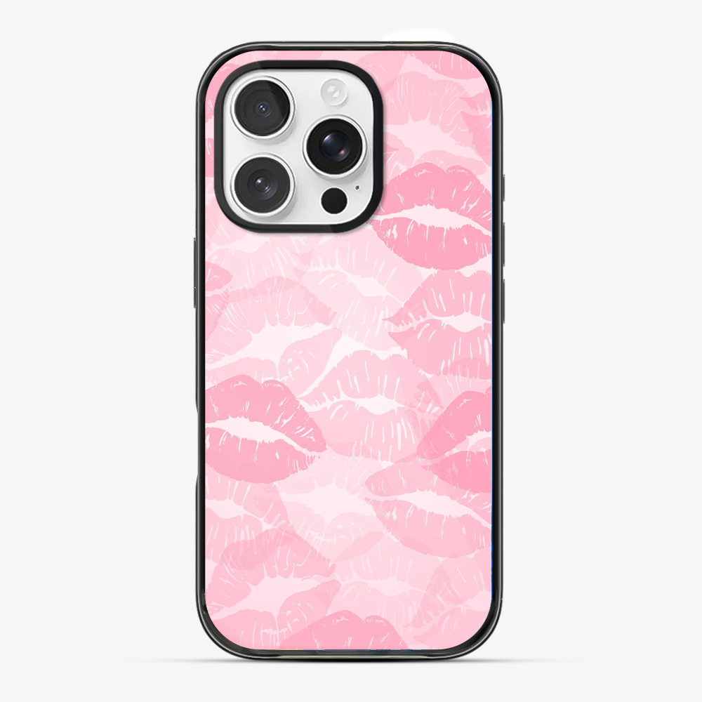 Pink Lips Pattern Phone Case | Two Anti Yellow Silicone Case