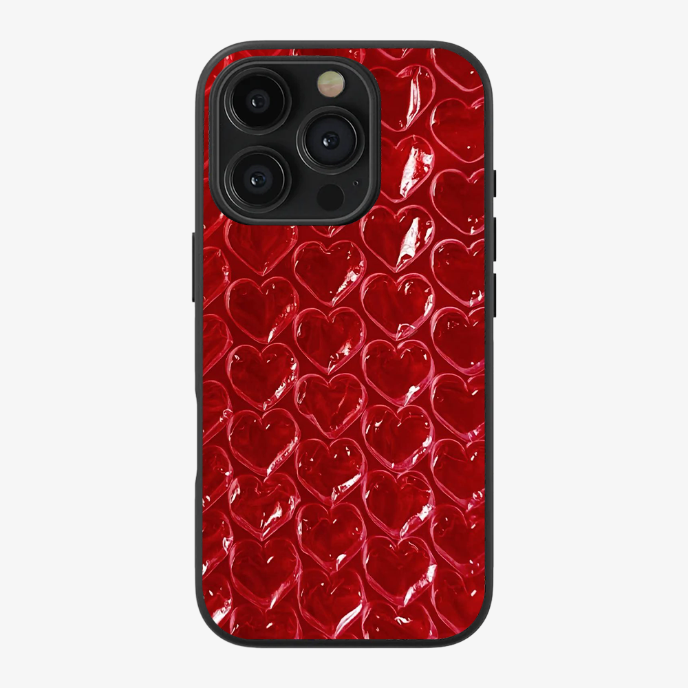 Pop Red Heart Phone Case Clear Silicone Case