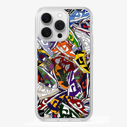 Multiple Sneakers Phone Case Glass Case