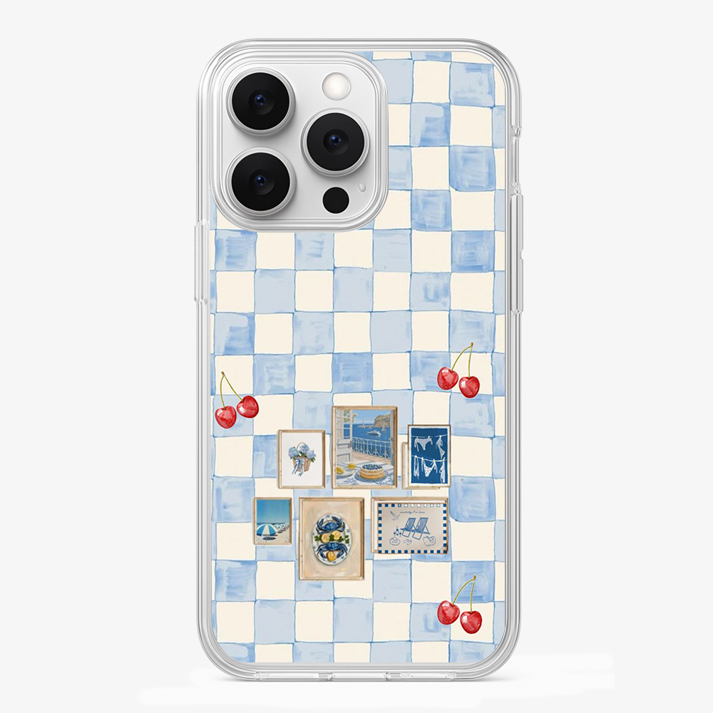 Sea Side Checker Phone Case