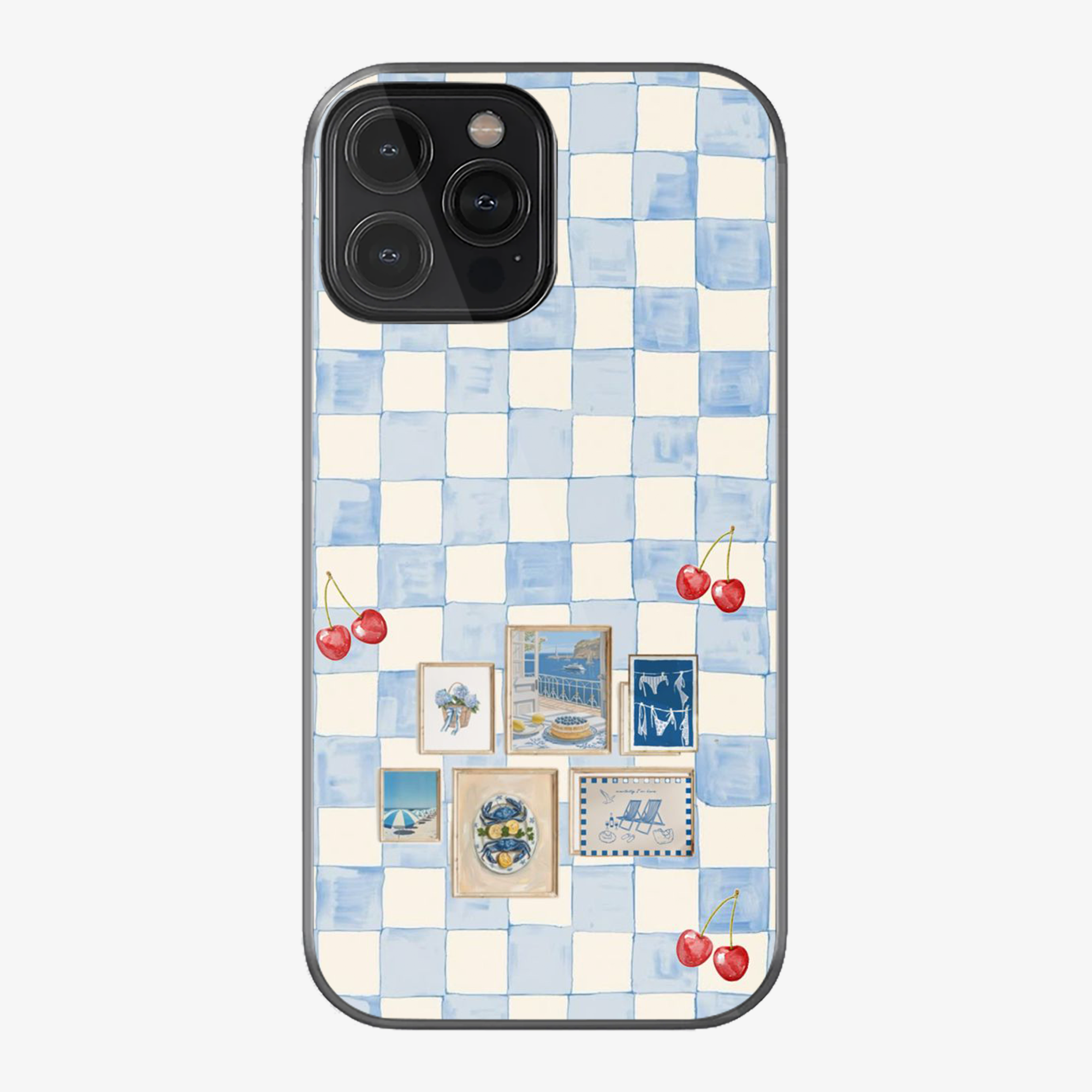 Sea Side Checker Phone Case