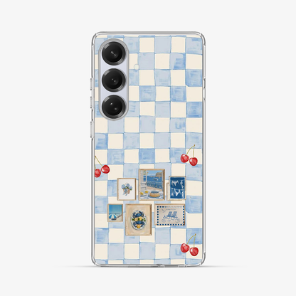 Sea Side Checker Samsung Phone Case Hard 2.0 Case