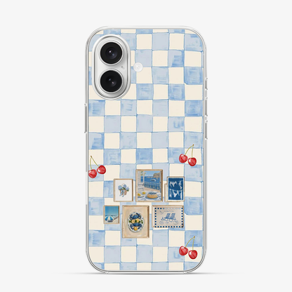 Sea Side Checker iPhone 17 Case