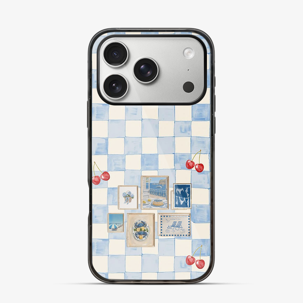 Sea Side Checker iPhone 17 Pro Max Case
