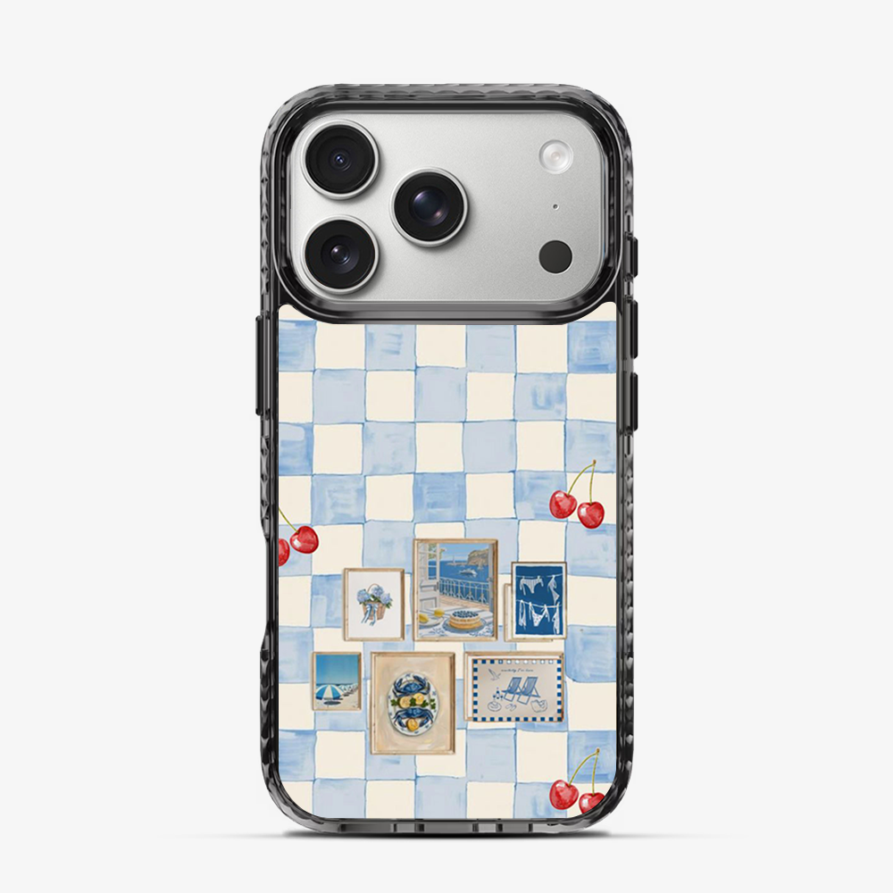 Sea Side Checker iPhone 17 Pro Max Case