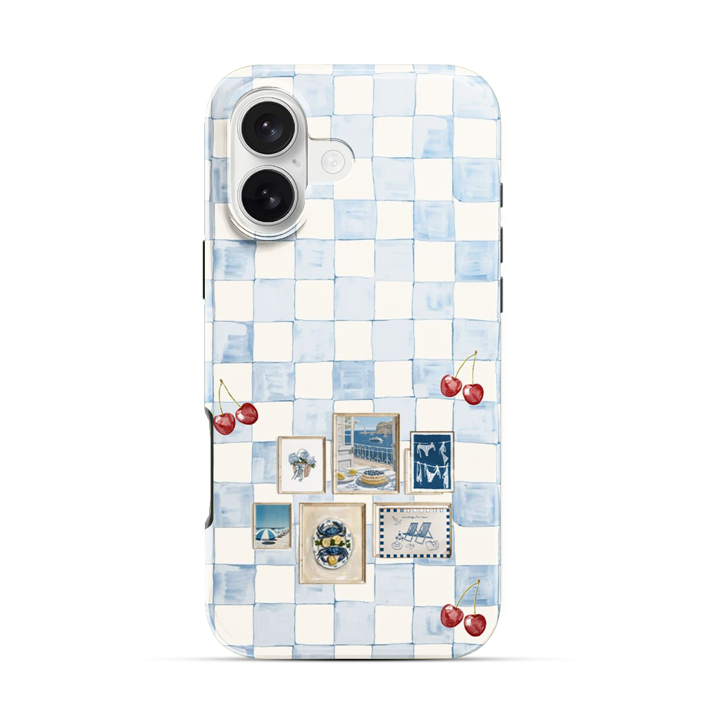 Sea Side Checker iPhone 17 Case