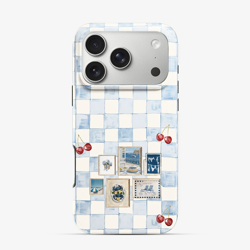 Sea Side Checker iPhone 17 Pro Max Case