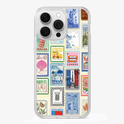 Multiple Stamps Phone Case Glass Case