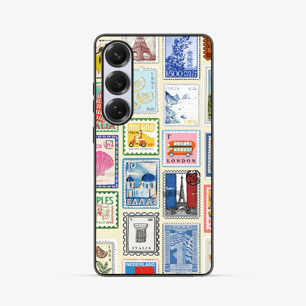 Multiple Stamps Samsung Phone Case Clear Silicone Case