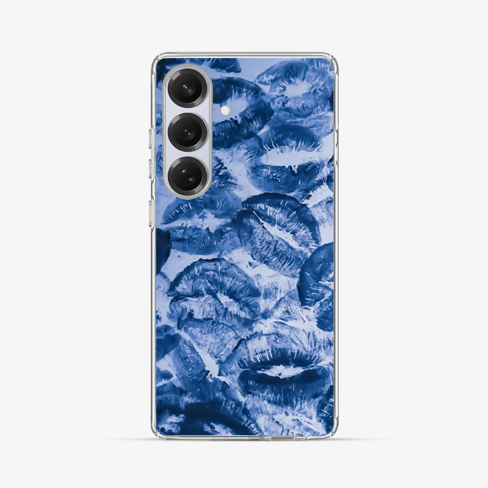 Blue Lips Pattern Samsung Phone Case Hard 2.0 Case