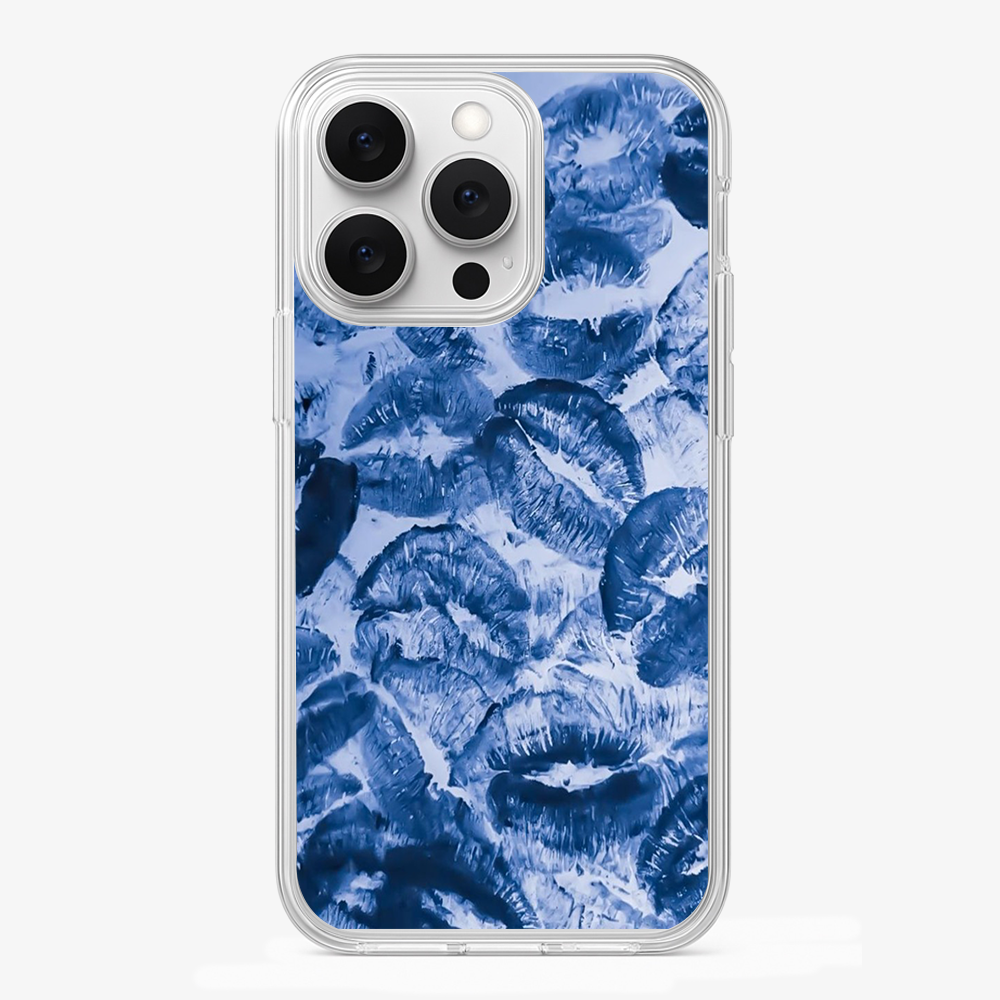 Blue Lips Pattern Phone Case Glass Case