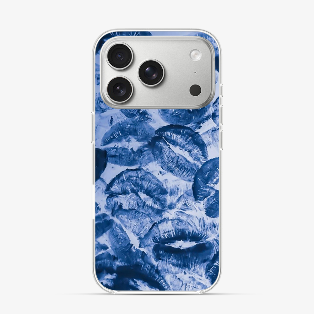 Blue Lips Pattern iPhone 17 Pro Case