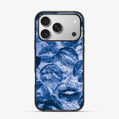 Blue Lips Pattern iPhone 17 Pro Case