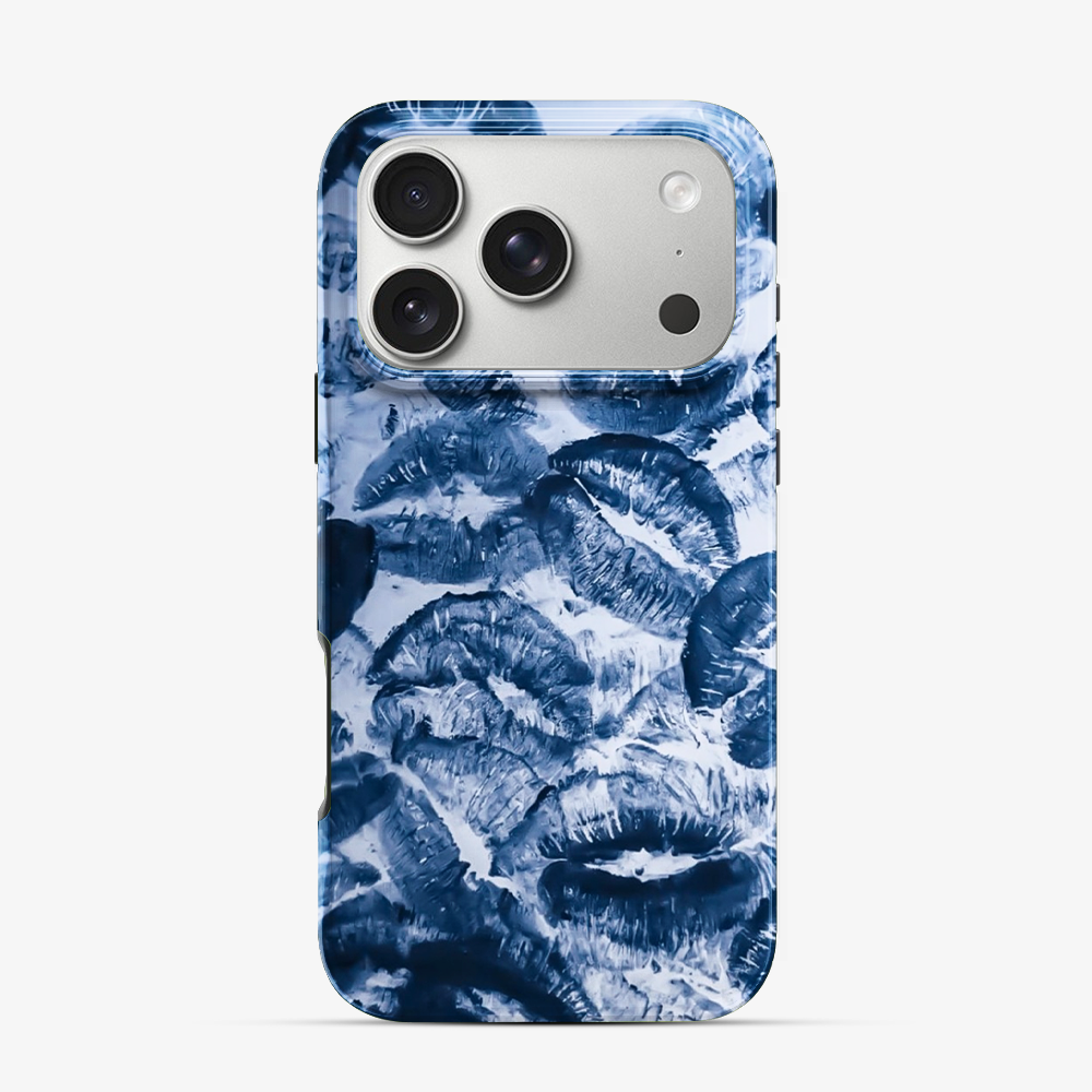 Blue Lips Pattern iPhone 17 Pro Case