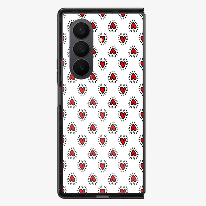 Falling Hearts | Two Samsung Z Fold Phone Case
