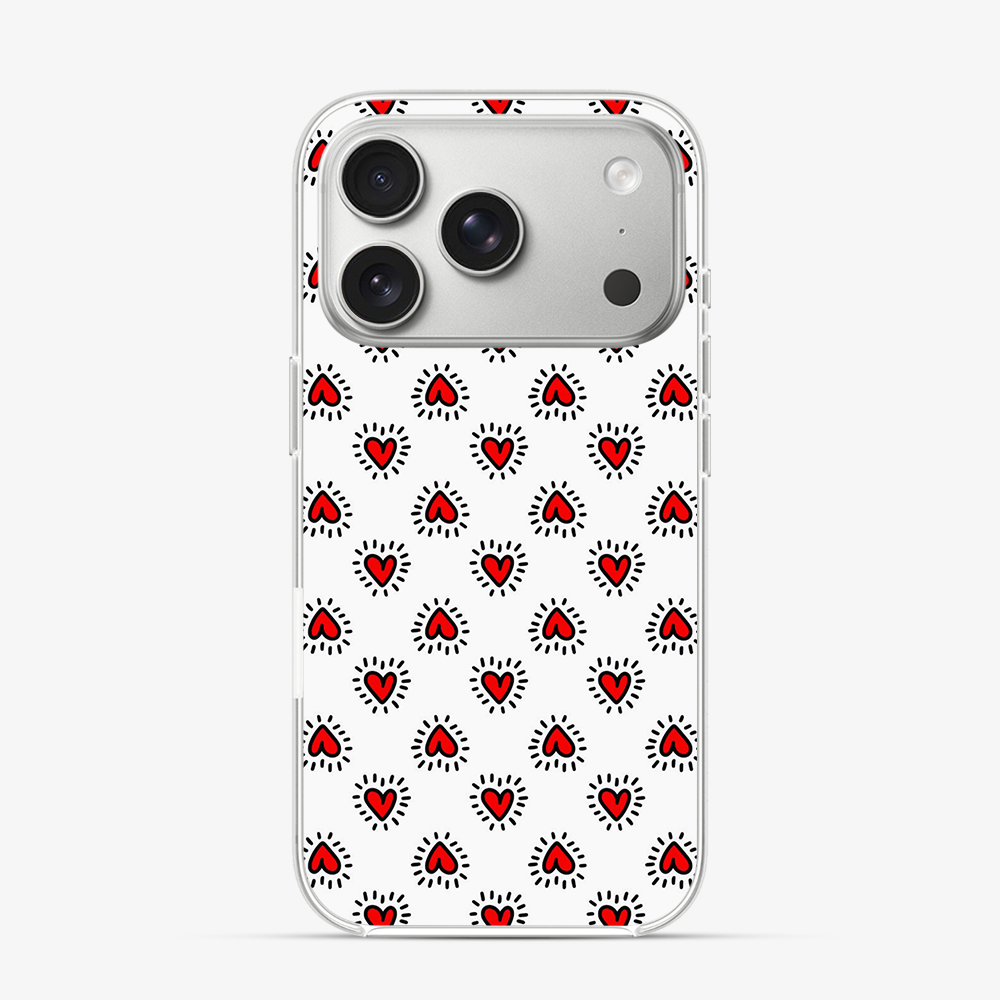 Falling Hearts | Two iPhone 17 Pro Max Case