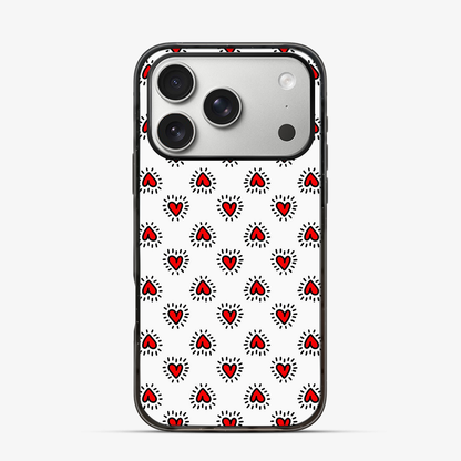 Falling Hearts | Two iPhone 17 Pro Max Case