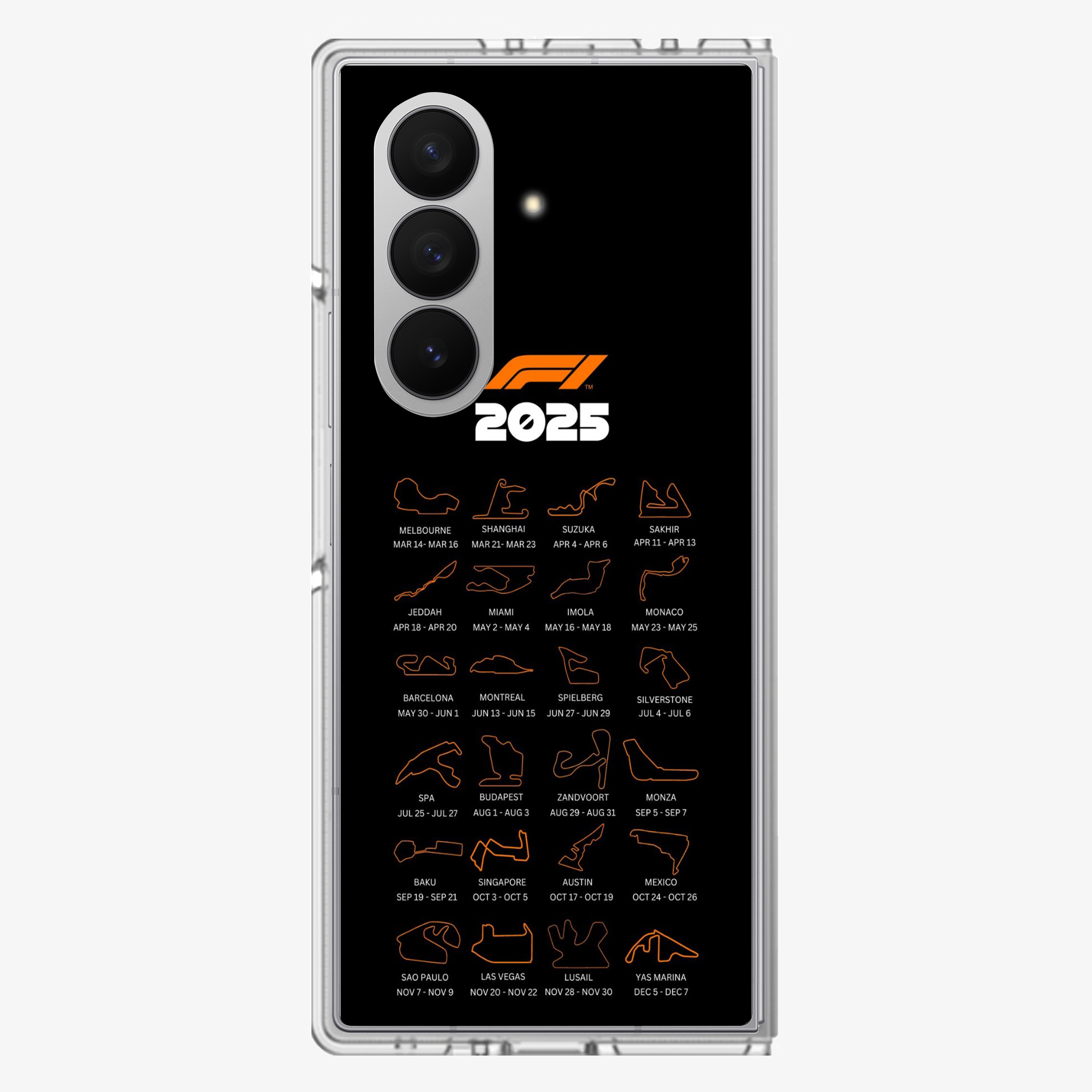 F1 Circuits Samsung Z Fold Phone Case