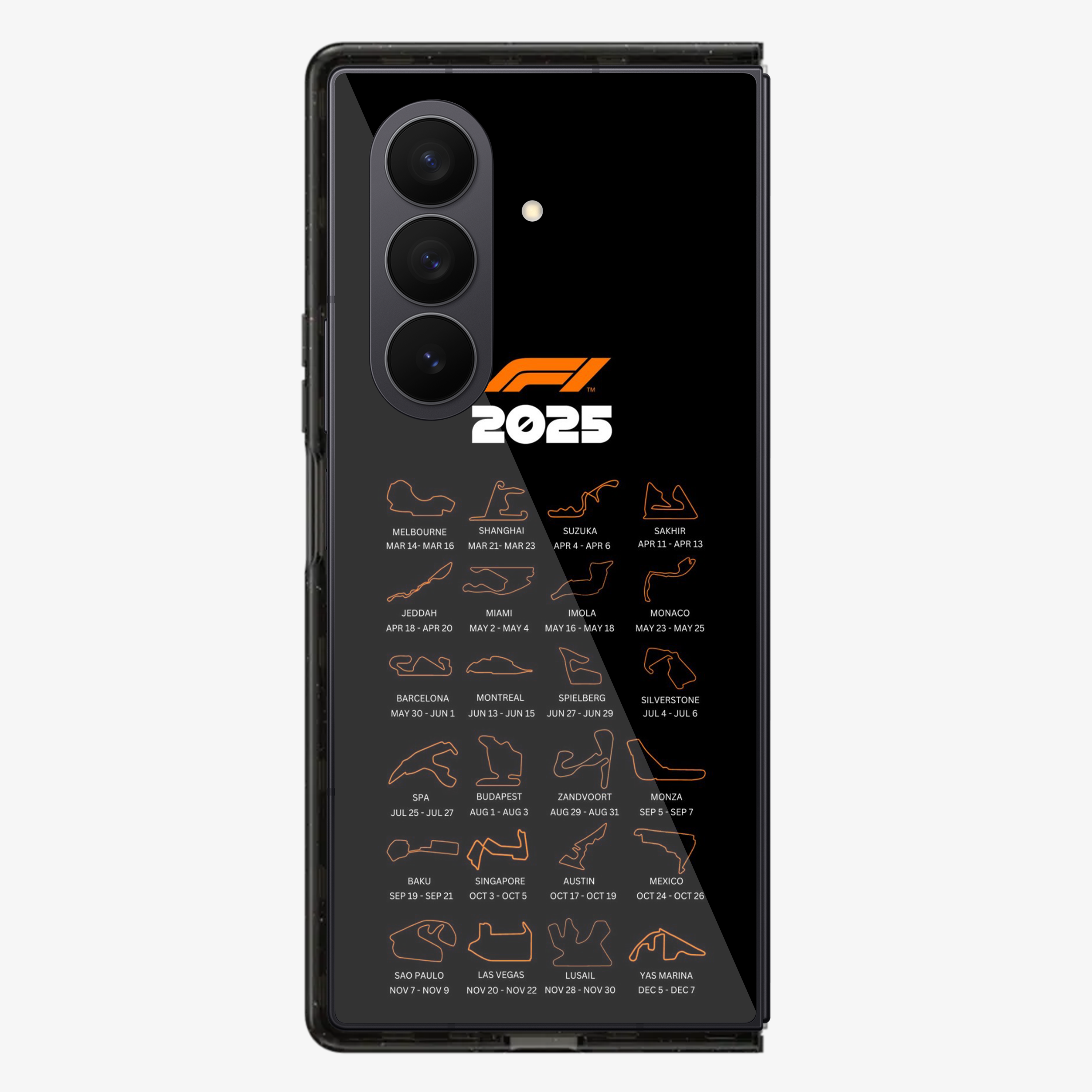 F1 Circuits Samsung Z Fold Phone Case