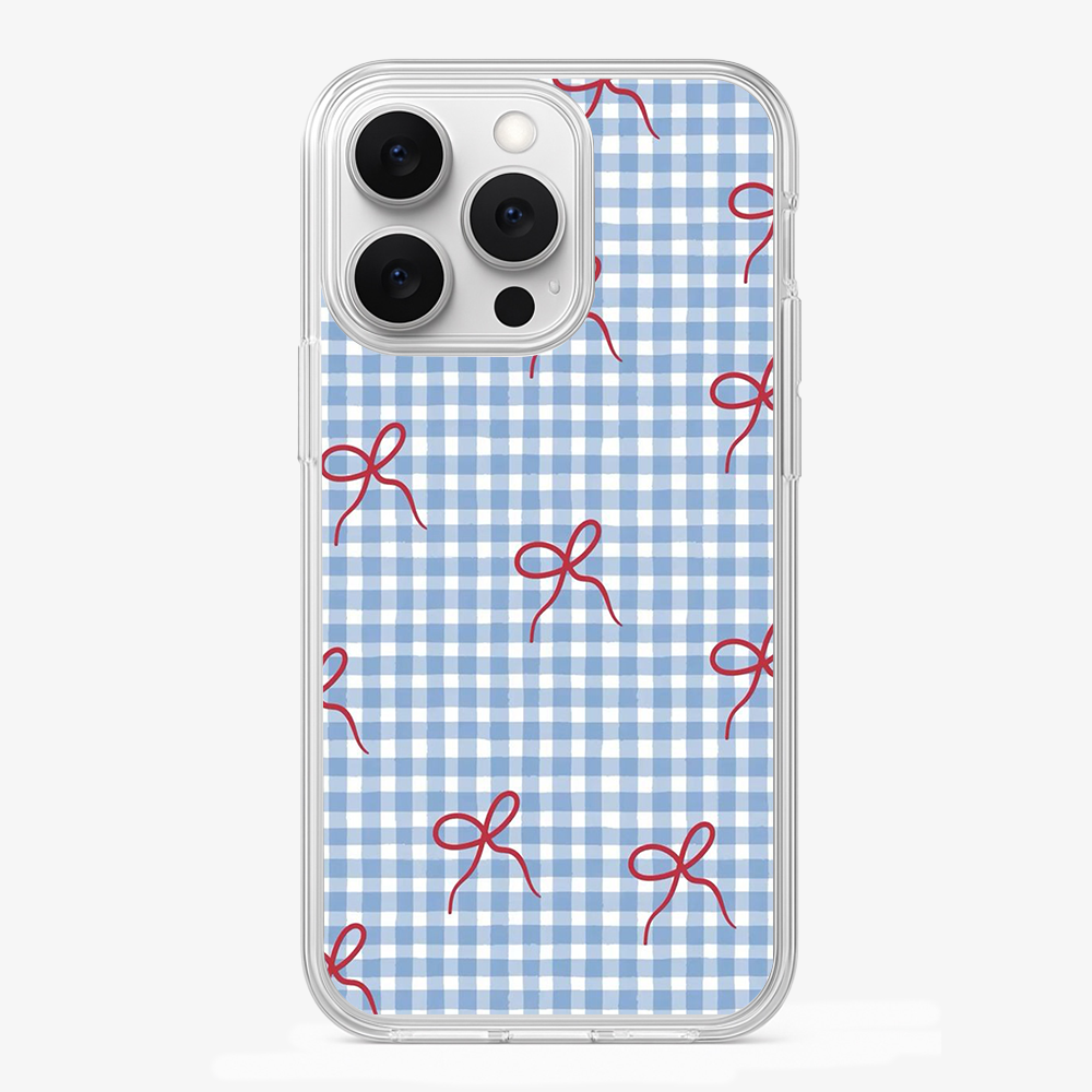 Checkered Bow Phone Case