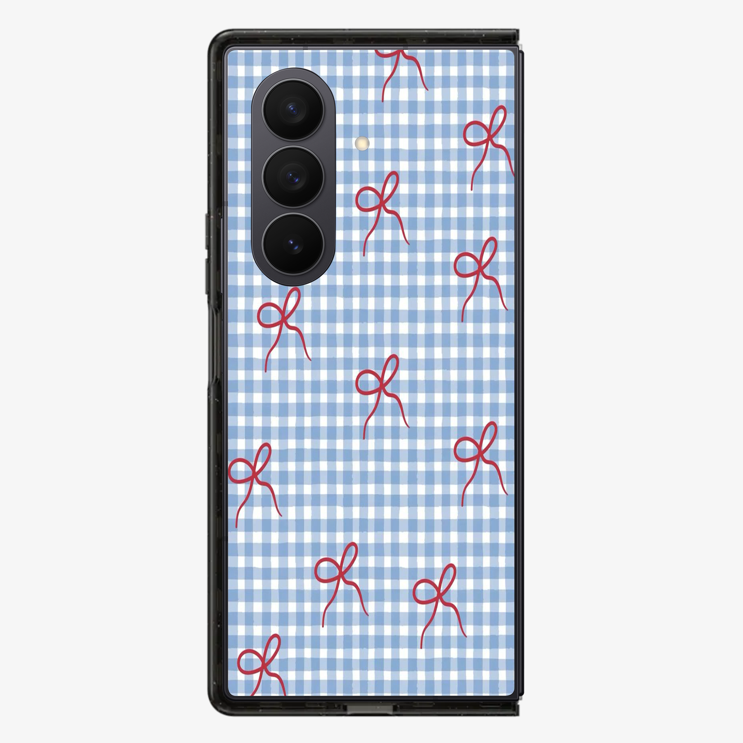 Checkered Bow Samsung Z Fold Phone Case