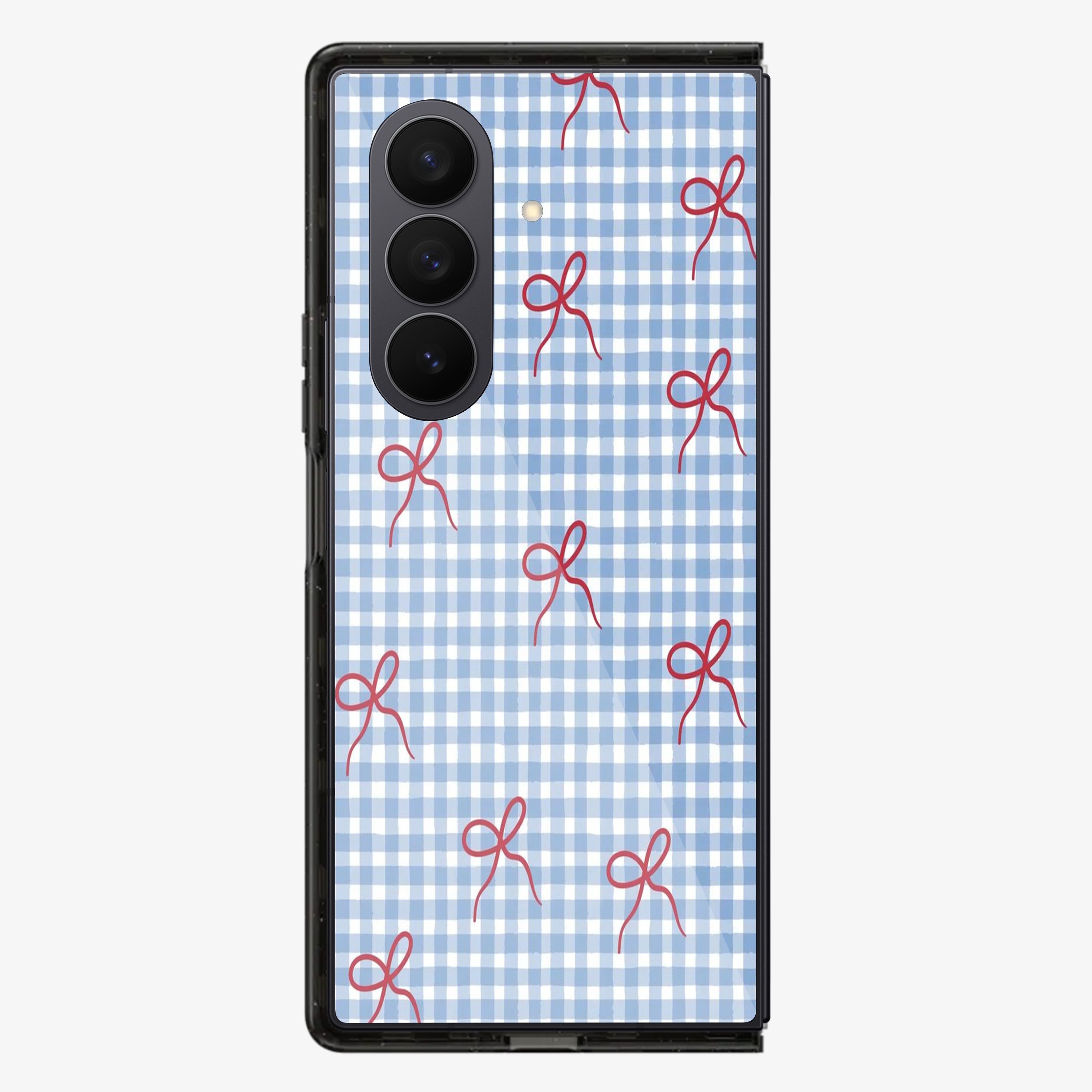 Checkered Bow Samsung Z Fold Phone Case