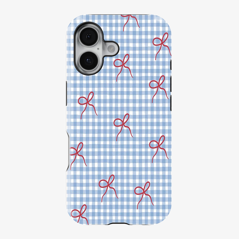 Checkered Bow Phone Case