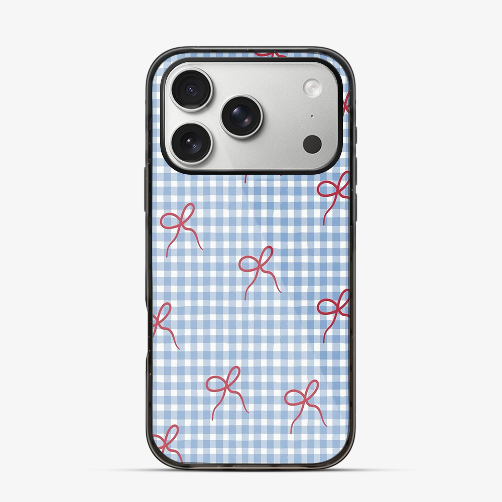Checkered Bow iPhone 17 Pro Case