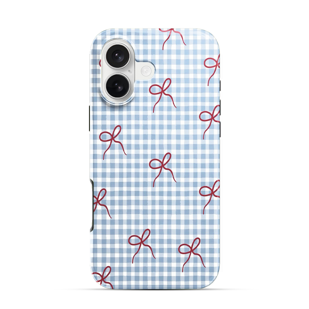 Checkered Bow iPhone 17 Case