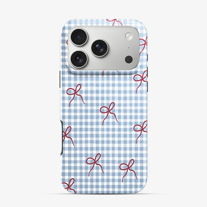 Checkered Bow iPhone 17 Pro Case