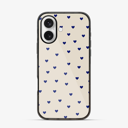 Blue Multiple Heart's iPhone 16 Case