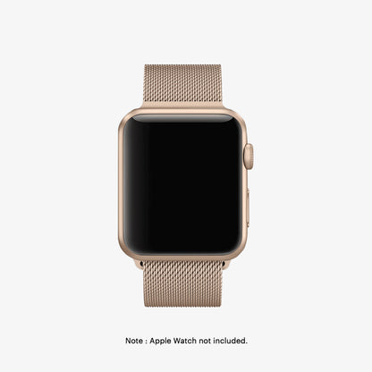 Gold Toned Magnetic Milanese Loop Apple WatchBand