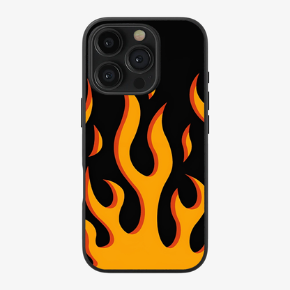 Flame Phone Case | Orange Clear Silicone Case