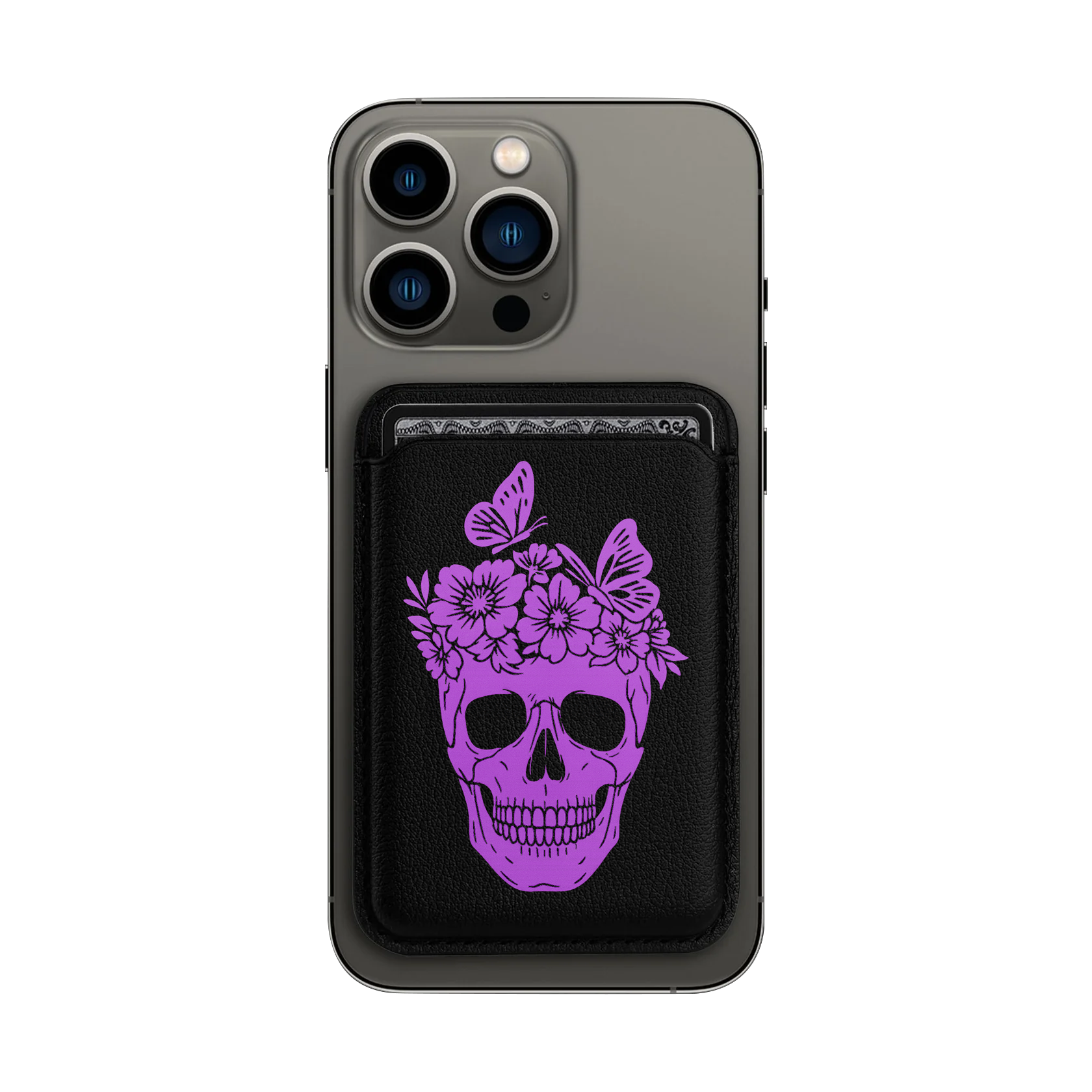 Purple Skull Magsafe Wallet