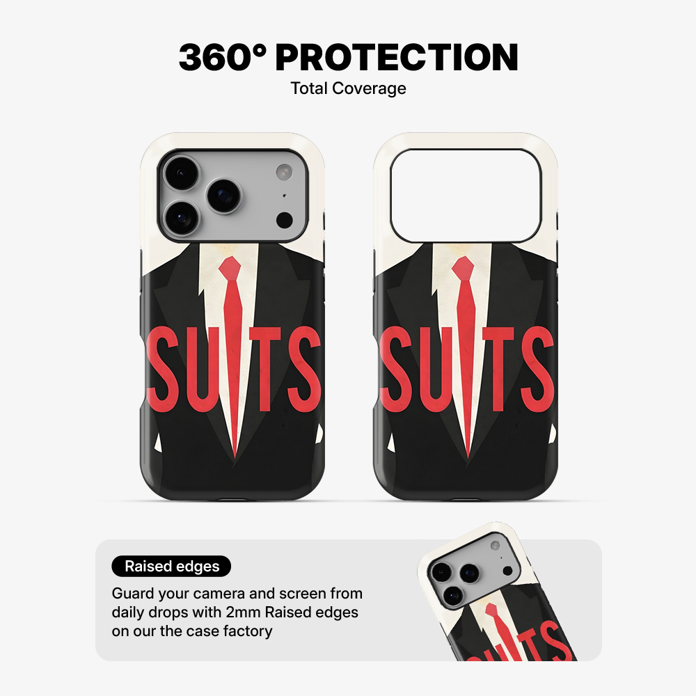Suits Text Phone Case