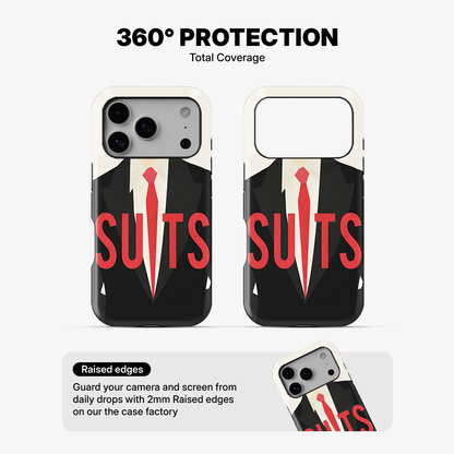 Suits Text Phone Case