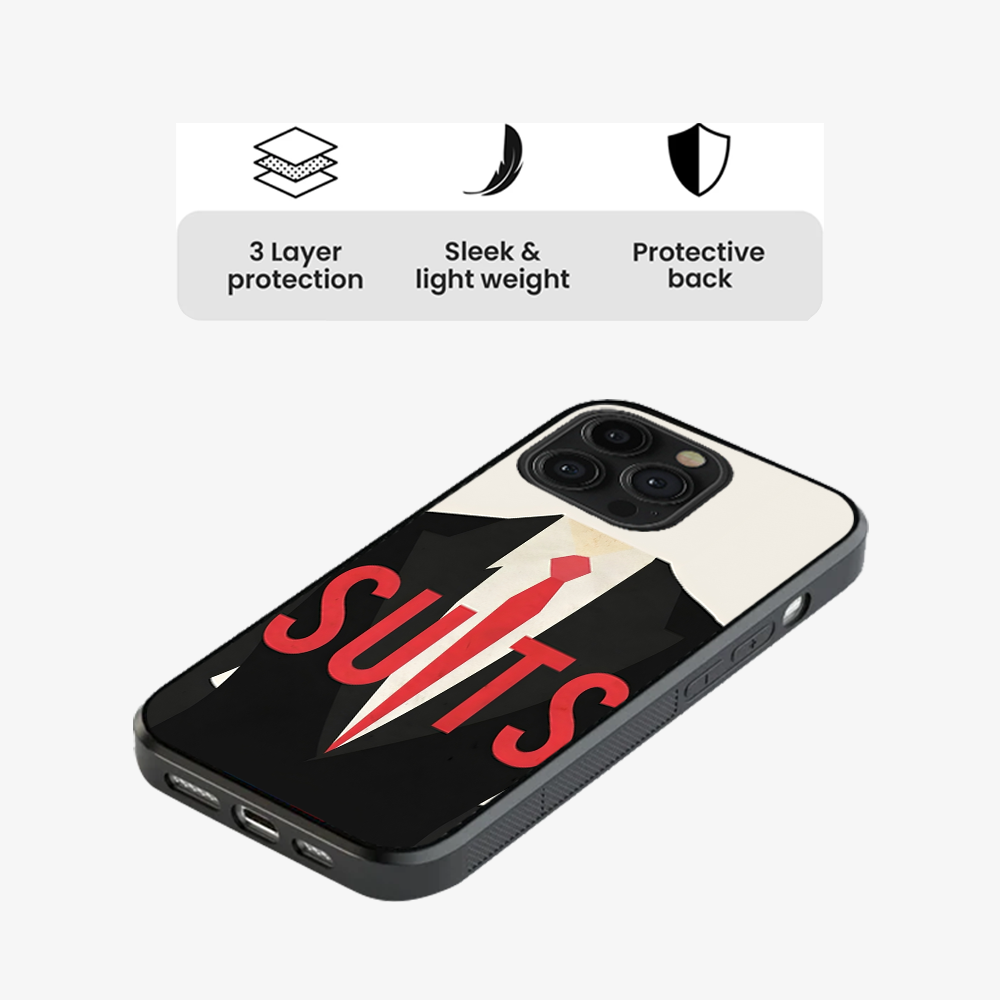 Suits Text Phone Case
