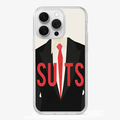 Suits Text Phone Case Glass Case