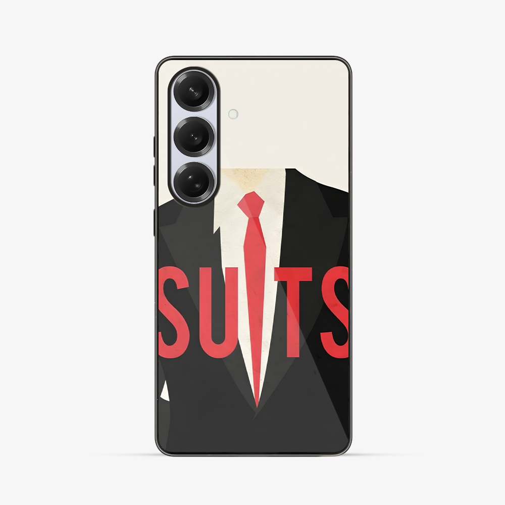 Suits Text Samsung Phone Case Glass Case