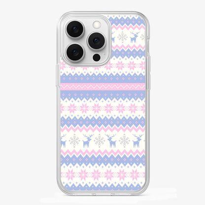 Christmas Pink Snowflake Phone Case Glass Case