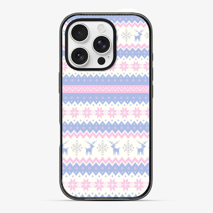 Christmas Pink Snowflake Phone Case Hard 2.0 Case