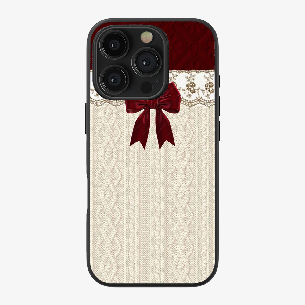 Christmas Bow Phone Case Clear Silicone Case