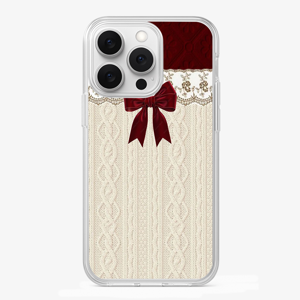 Christmas Bow Phone Case Glass Case