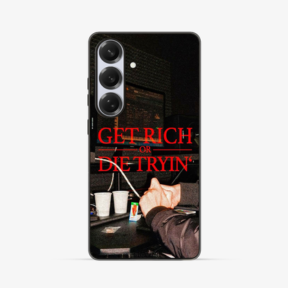 Get Rich Or Die Trying Samsung Phone Case Clear Silicone Case