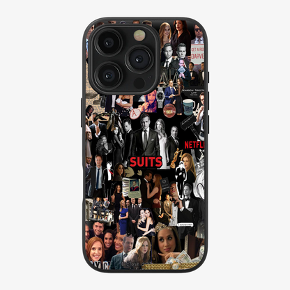 Suits Sticker Phone Case Clear Silicone Case