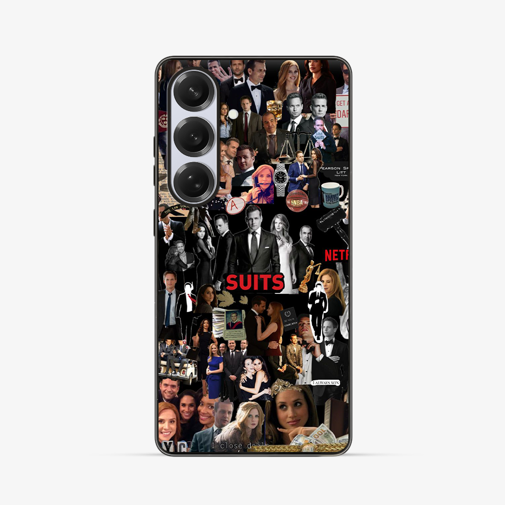 Suits Sticker Samsung Phone Case Clear Silicone Case