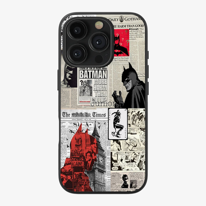 Batman Newspaper Phone Case Clear Silicone Case