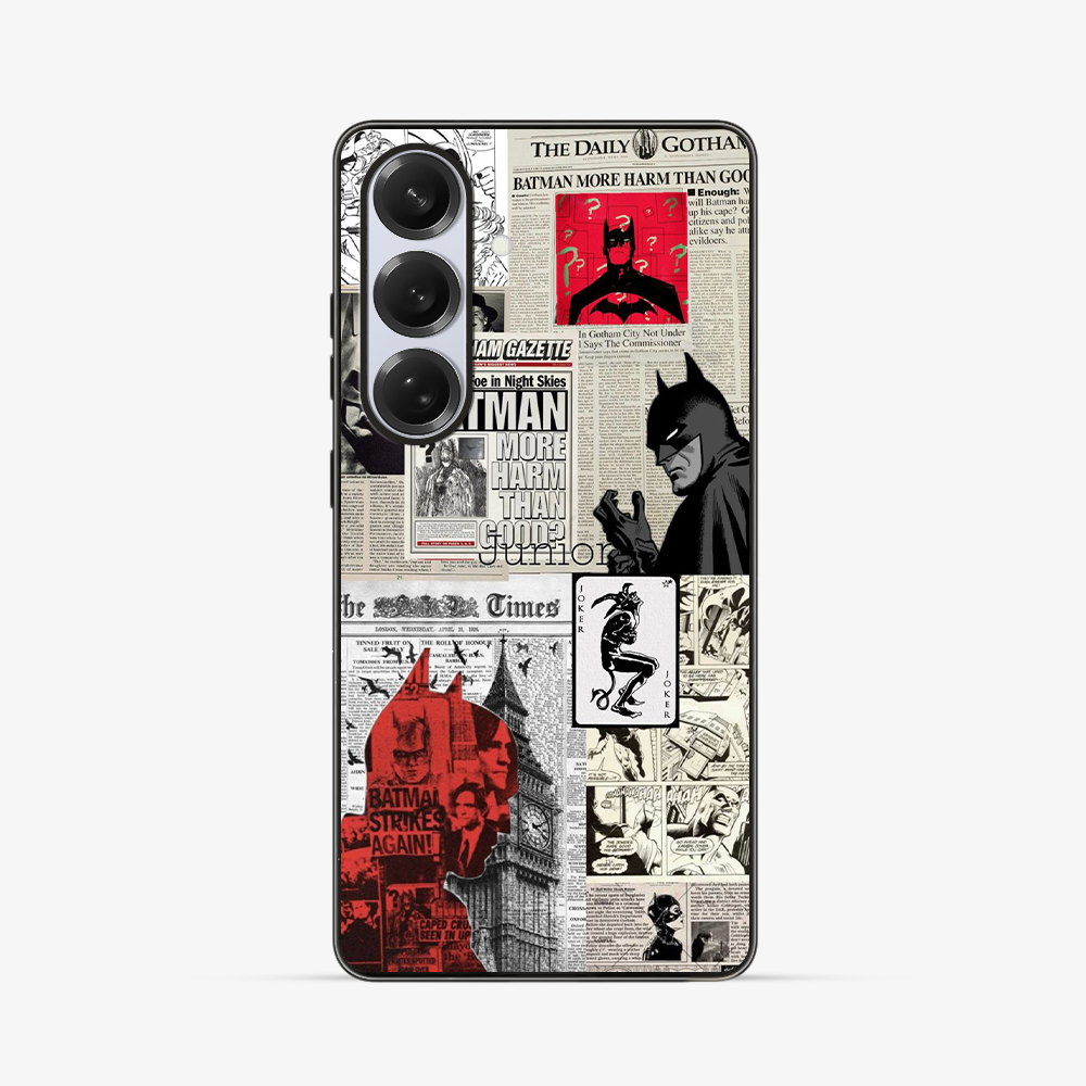 Batman Newspaper Samsung Phone Case Clear Silicone Case